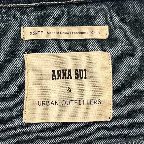 Anna Sui & UO Denim Wrap Mini Skirt, NWT, XS - Picture 4 of 10